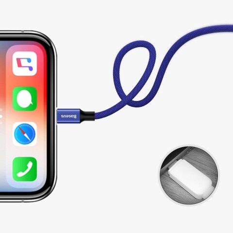 Wytrzymały kabel przewód w materiałowym oplocie USB Iphone Lightning 1.2M czarny Wytrzymały kabel przewód w materiałowym oplocie USB Iphone Lightning 1.2M czarny