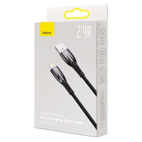 Glimmer Series kabel USB-A Iphone Lightning 480Mb-s 2.4A 2m czarny Glimmer Series kabel USB-A Iphone Lightning 480Mb-s 2.4A 2m czarny