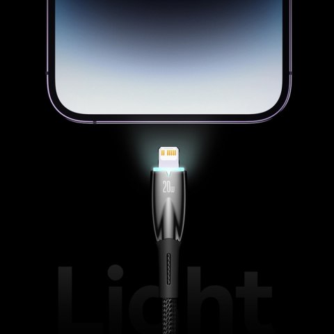 Glimmer Series kabel USB-A Iphone Lightning 480Mb-s 2.4A 2m czarny Glimmer Series kabel USB-A Iphone Lightning 480Mb-s 2.4A 2m czarny