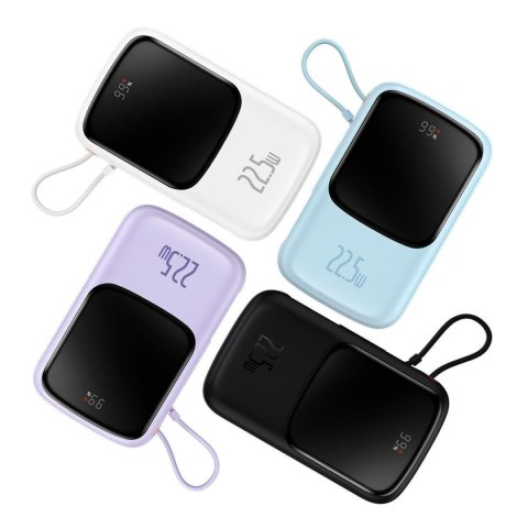 Powerbank z szybkim ładowaniem 10000mAh 22.5W QC-PD-SCP-FCP kabel USB-C biały Powerbank z szybkim ładowaniem 10000mAh 22.5W QC-PD-SCP-FCP kabel USB-C biały