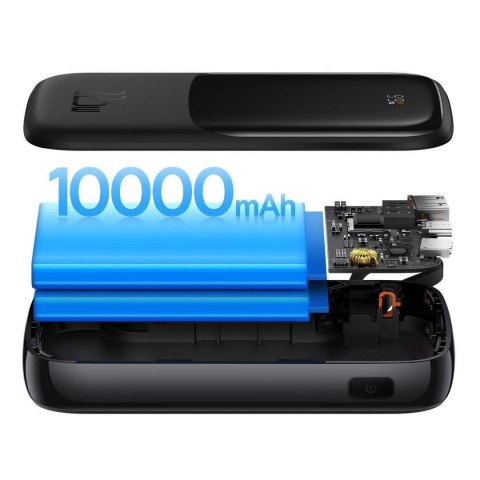 Powerbank z szybkim ładowaniem 10000mAh 22.5W QC-PD-SCP-FCP kabel USB-C czarny Powerbank z szybkim ładowaniem 10000mAh 22.5W QC-PD-SCP-FCP kabel USB-C czarny