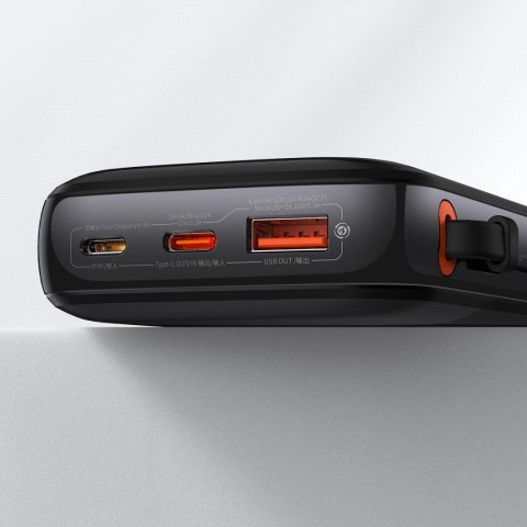 Powerbank z szybkim ładowaniem 10000mAh 22.5W QC-PD-SCP-FCP kabel USB-C czarny Powerbank z szybkim ładowaniem 10000mAh 22.5W QC-PD-SCP-FCP kabel USB-C czarny