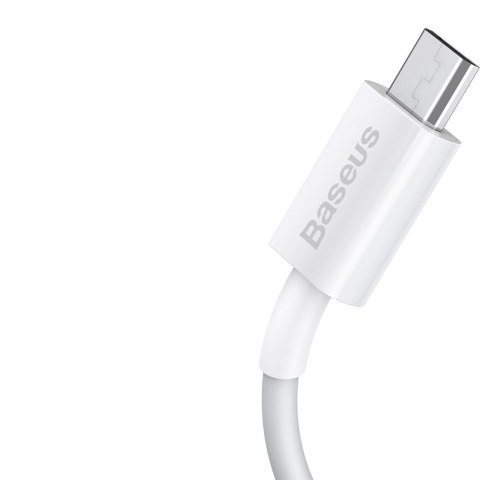 Superior kabel przewód USB microUSB do szybkiego ładowania 2A 1m biały Superior kabel przewód USB microUSB do szybkiego ładowania 2A 1m biały