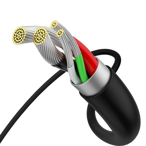 Superior kabel przewód USB microUSB do szybkiego ładowania 2A 1m czarny Superior kabel przewód USB microUSB do szybkiego ładowania 2A 1m czarny