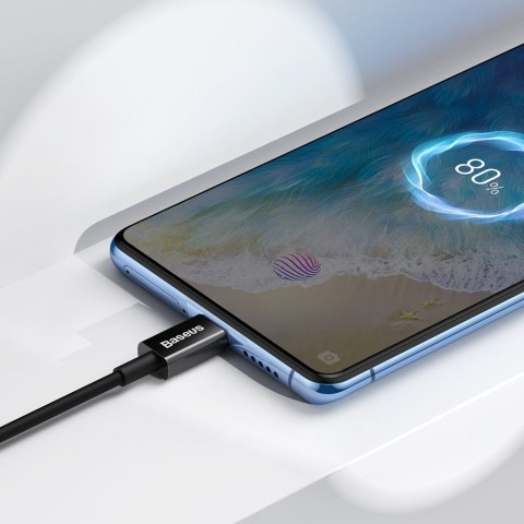Superior kabel przewód USB microUSB do szybkiego ładowania 2A 1m czarny Superior kabel przewód USB microUSB do szybkiego ładowania 2A 1m czarny