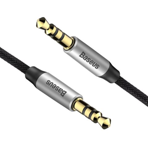 Yiven M30 przewód kabel audio stereo AUX 3.5 mm męski mini jack 1m srebrno-czarny Yiven M30 przewód kabel audio stereo AUX 3.5 mm męski mini jack 1m srebrno-czarny