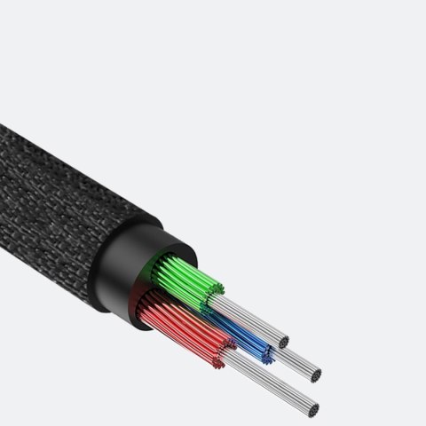 Yiven M30 przewód kabel audio stereo AUX 3.5 mm męski mini jack 1m srebrno-czarny Yiven M30 przewód kabel audio stereo AUX 3.5 mm męski mini jack 1m srebrno-czarny
