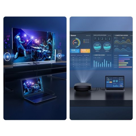 Kabel przewód HDMI 2.0 4K 30Hz 3D HDR 18Gbps 8m - czarny Kabel przewód HDMI 2.0 4K 30Hz 3D HDR 18Gbps 8m - czarny