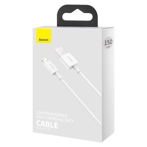 Kabel przewód Superior do iPhone USB - Lightning 1.5m - biały Kabel przewód Superior do iPhone USB - Lightning 1.5m - biały