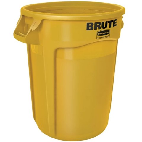 Pojemnik kubeł przemysłowy na odpady i do żywności BRUTE Round 121L - żółty Pojemnik kubeł przemysłowy na odpady i do żywności BRUTE Round 121L - żółty