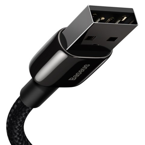 Przewód kabel w oplocie do iPhone USB - Lightning 1m - cały czarny Przewód kabel w oplocie do iPhone USB - Lightning 1m - cały czarny