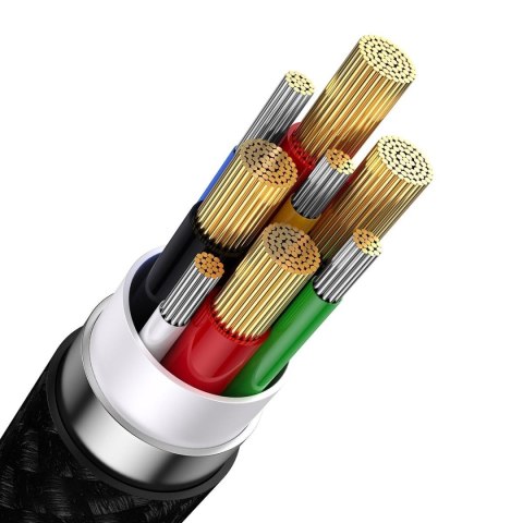 Kabel przewód 4w1 USB+USB-C do USB-C / iPhone Lightning / micro USB 1.2m - czarny Kabel przewód 4w1 USB+USB-C do USB-C / iPhone Lightning / micro USB 1.2m - czarny