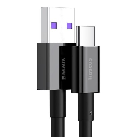 Kabel przewód Superior do Huawei USB - USB-C 11V / 6A SuperCharge 1m - czarny Kabel przewód Superior do Huawei USB - USB-C 11V / 6A SuperCharge 1m - czarny