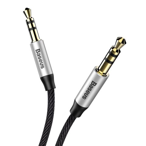 Kabel przewód audio stereo Yiven M30 AUX 3.5mm Mini Jack 1.5m - srebrno-czarny Kabel przewód audio stereo Yiven M30 AUX 3.5mm Mini Jack 1.5m - srebrno-czarny