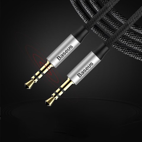 Kabel przewód audio stereo Yiven M30 AUX 3.5mm Mini Jack 1.5m - srebrno-czarny Kabel przewód audio stereo Yiven M30 AUX 3.5mm Mini Jack 1.5m - srebrno-czarny