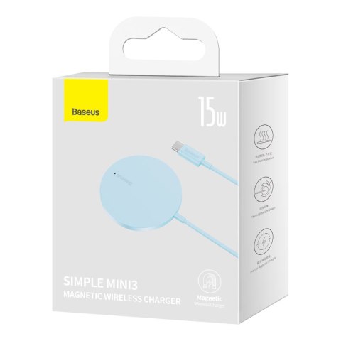 Simple Mini3 ładowarka magnetyczna indukcyjna MagSafe Qi 15W - niebieska Simple Mini3 ładowarka magnetyczna indukcyjna MagSafe Qi 15W - niebieska