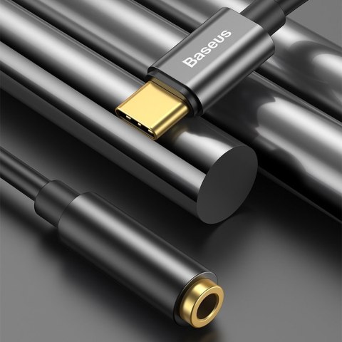 Adapter do słuchawek przejściówka L54 z USB-C na gniazdo audio jack 3.5mm DAC czarny Adapter do słuchawek przejściówka L54 z USB-C na gniazdo audio jack 3.5mm DAC czarny
