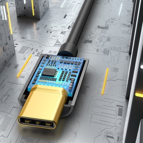 Adapter do słuchawek przejściówka L54 z USB-C na gniazdo audio jack 3.5mm DAC czarny Adapter do słuchawek przejściówka L54 z USB-C na gniazdo audio jack 3.5mm DAC czarny