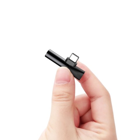 Audio Converter L41 adapter przejściówka ze złącza USB-C na port USB-C + Jack 3.5 mm czarny Audio Converter L41 adapter przejściówka ze złącza USB-C na port USB-C + Jack 3.5 mm czarny