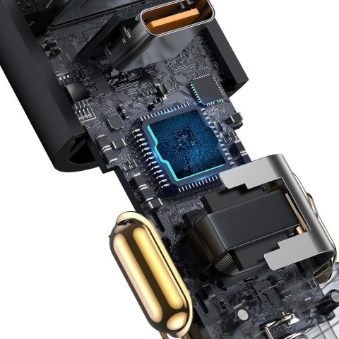 Ładowarka samochodowa USB USB-C gniazdo zapalniczki QC PD Share Together szary Ładowarka samochodowa USB USB-C gniazdo zapalniczki QC PD Share Together szary