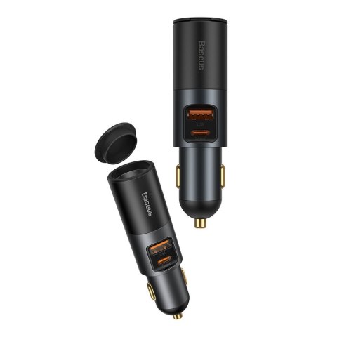 Ładowarka samochodowa USB USB-C gniazdo zapalniczki QC PD Share Together szary Ładowarka samochodowa USB USB-C gniazdo zapalniczki QC PD Share Together szary