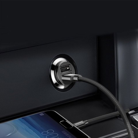 Mini ładowarka samochodowa do telefonu 2x USB Grain Car Charger czarny Mini ładowarka samochodowa do telefonu 2x USB Grain Car Charger czarny