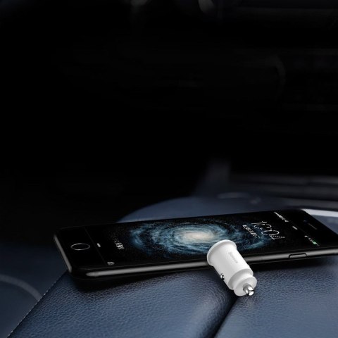Mini ładowarka samochodowa do telefonu 2x USB Grain Car Charger czarny Mini ładowarka samochodowa do telefonu 2x USB Grain Car Charger czarny