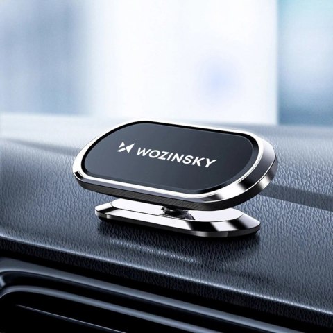 Samoprzylepny magnetyczny uchwyt samochodowy obrotowy 360 na deskę rozdzielczą srebrny Samoprzylepny magnetyczny uchwyt samochodowy obrotowy 360 na deskę rozdzielczą srebrny