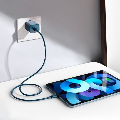 Super Si 1C szybka ładowarka USB-C 20W PD + kabel do iPhone Lightning 1m niebieski Super Si 1C szybka ładowarka USB-C 20W PD + kabel do iPhone Lightning 1m niebieski