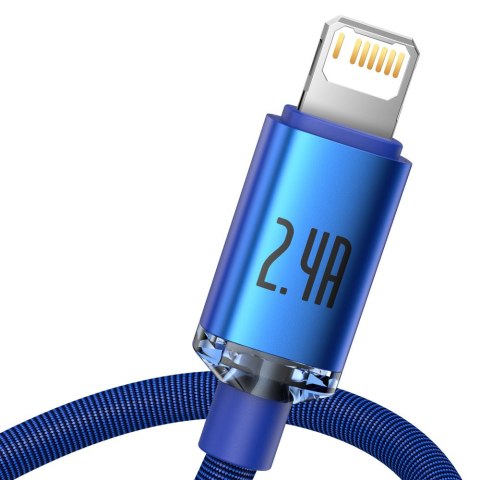 Kabel przewód USB - Lightning do szybkiego ładowania i transferu danych 1.2m niebieski Kabel przewód USB - Lightning do szybkiego ładowania i transferu danych 1.2m niebieski