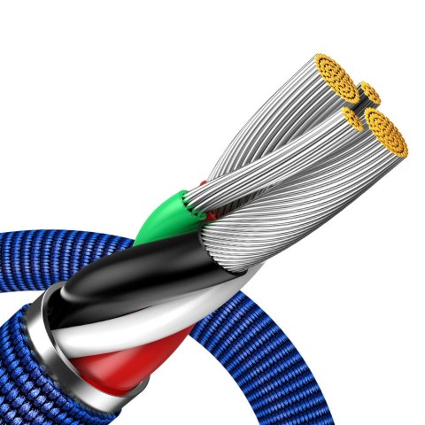 Kabel przewód USB - Lightning do szybkiego ładowania i transferu danych 1.2m niebieski Kabel przewód USB - Lightning do szybkiego ładowania i transferu danych 1.2m niebieski