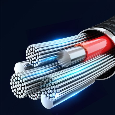 Kabel przewód w oplocie do iPhone USB-C - Lightning PD 20W 1.2m czarny Kabel przewód w oplocie do iPhone USB-C - Lightning PD 20W 1.2m czarny