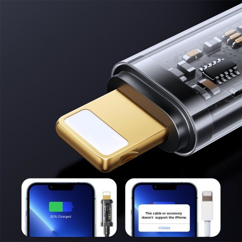 Kabel przewód w oplocie do iPhone USB-C - Lightning PD 20W 2m niebieski Kabel przewód w oplocie do iPhone USB-C - Lightning PD 20W 2m niebieski