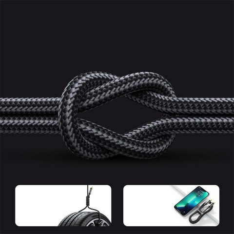 Kabel przewód w oplocie do iPhone USB-C - Lightning PD 20W 2m niebieski Kabel przewód w oplocie do iPhone USB-C - Lightning PD 20W 2m niebieski