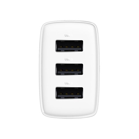 Ładowarka sieciowa Compact 3x USB 17W biały Ładowarka sieciowa Compact 3x USB 17W biały