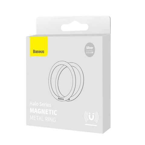 Magnetyczny pierścień na telefon Halo Series ZESTAW 2szt srebrny Magnetyczny pierścień na telefon Halo Series ZESTAW 2szt srebrny