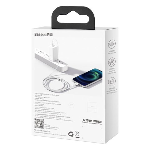 Kabel przewód do iPhone USB Typ C - Lightning Power Delivery 20W 1m biały Kabel przewód do iPhone USB Typ C - Lightning Power Delivery 20W 1m biały