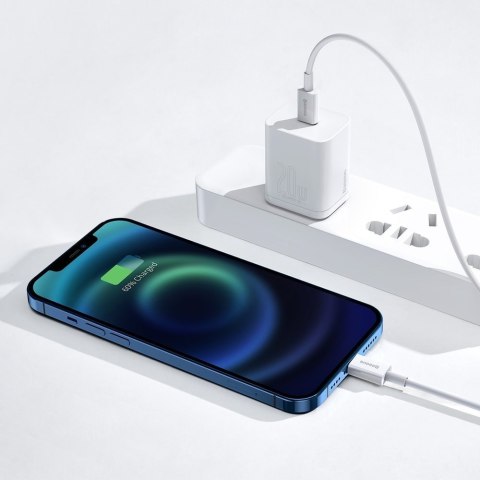 Kabel przewód do iPhone USB Typ C - Lightning Power Delivery 20W 1m biały Kabel przewód do iPhone USB Typ C - Lightning Power Delivery 20W 1m biały