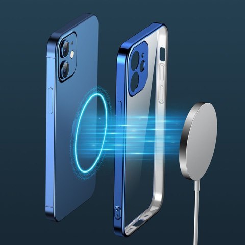 Ultra cienkie przezroczyste etui z metaliczną ramką do iPhone 12 Pro Max czarny Ultra cienkie przezroczyste etui z metaliczną ramką do iPhone 12 Pro Max czarny