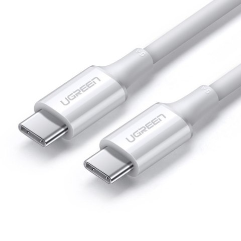 Kabel przewód USB-C 5A szybkie ładowanie PD QC 1m biały Kabel przewód USB-C 5A szybkie ładowanie PD QC 1m biały