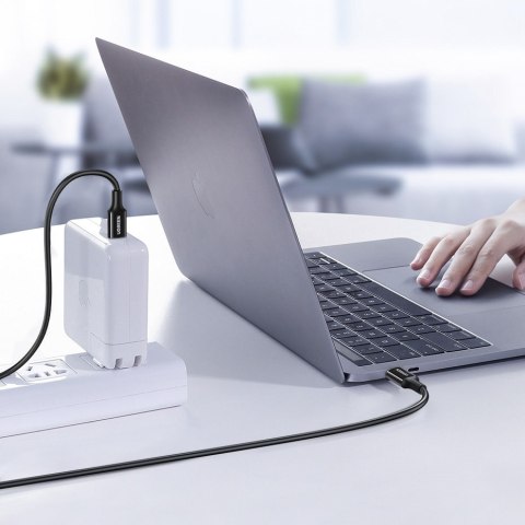 Kabel przewód USB-C 5A szybkie ładowanie PD QC 1m biały Kabel przewód USB-C 5A szybkie ładowanie PD QC 1m biały