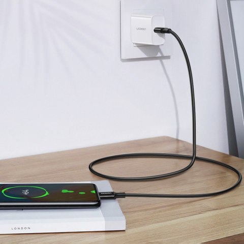 Kabel przewód USB-C 5A szybkie ładowanie PD QC 1m biały Kabel przewód USB-C 5A szybkie ładowanie PD QC 1m biały