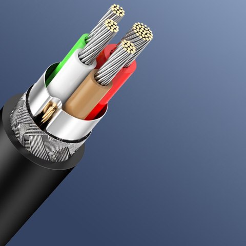 Kabel przewód USB Typ C do ładowania i transferu danych 3A 1m czarny Kabel przewód USB Typ C do ładowania i transferu danych 3A 1m czarny