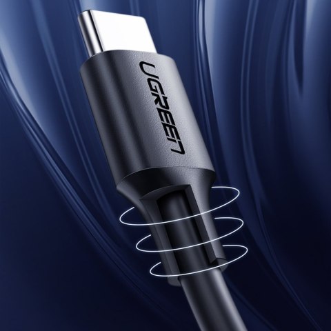 Kabel przewód USB Typ C do ładowania i transferu danych 3A 1m czarny Kabel przewód USB Typ C do ładowania i transferu danych 3A 1m czarny