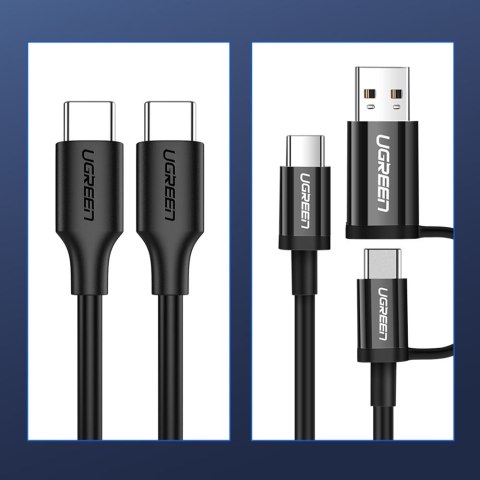 Kabel przewód USB Typ C do ładowania i transferu danych 3A 1m czarny Kabel przewód USB Typ C do ładowania i transferu danych 3A 1m czarny