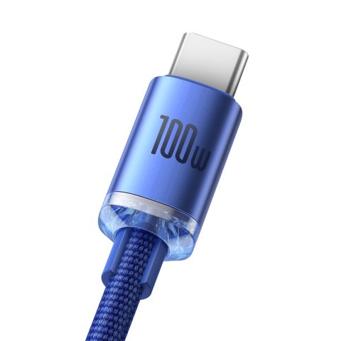 Kabel przewód do szybkiego ładowania i transferu danych USB - USB-C 100W 1.2m niebieski Kabel przewód do szybkiego ładowania i transferu danych USB - USB-C 100W 1.2m niebieski