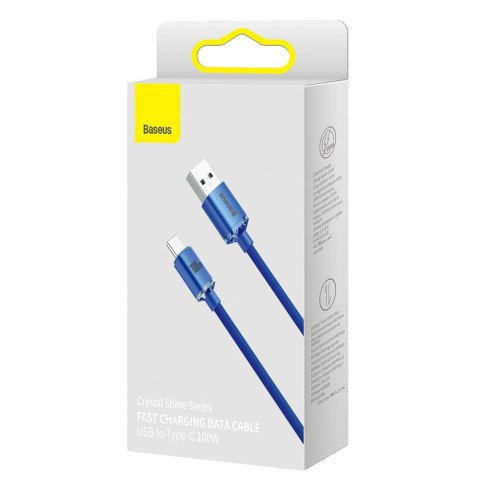 Kabel przewód do szybkiego ładowania i transferu danych USB - USB-C 100W 1.2m niebieski Kabel przewód do szybkiego ładowania i transferu danych USB - USB-C 100W 1.2m niebieski