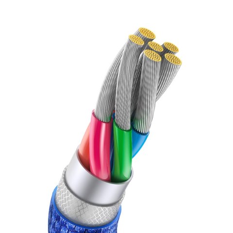 Kabel przewód do szybkiego ładowania i transferu danych USB - USB-C 100W 1.2m niebieski Kabel przewód do szybkiego ładowania i transferu danych USB - USB-C 100W 1.2m niebieski