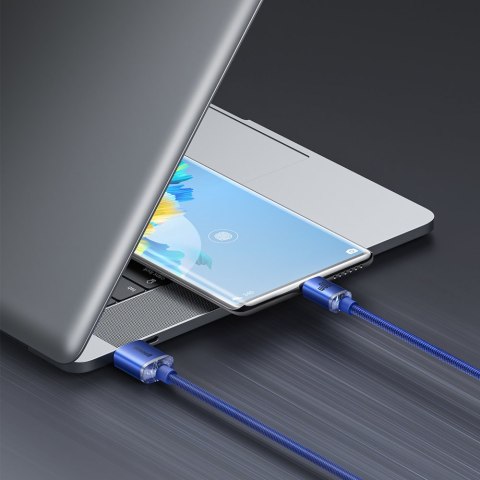 Kabel przewód do szybkiego ładowania i transferu danych USB - USB-C 100W 1.2m niebieski Kabel przewód do szybkiego ładowania i transferu danych USB - USB-C 100W 1.2m niebieski