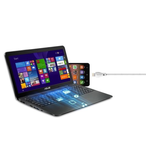 Przewód kabel USB - micro USB 2.4A 1m biały Przewód kabel USB - micro USB 2.4A 1m biały